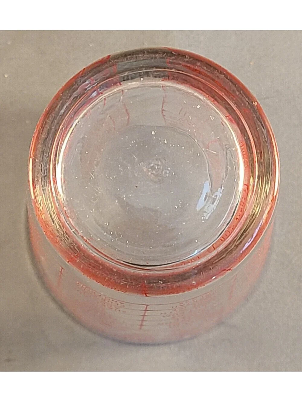 Vtg Federal Glass Mixology & Recipe Tumbler  Retro Red Print  MCM Barware Glass